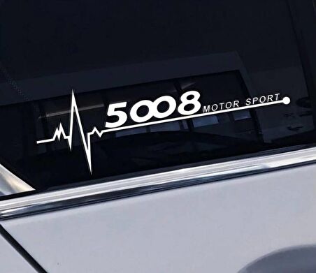 5008 Yan Cam Sticker Oto Kapı Çıkartma Tuning oto 20 cm x 7 cm yazı 368