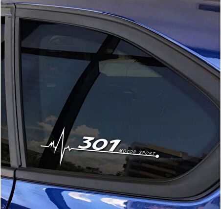 301 Yan Cam Sticker Oto Kapı Çıkartma Tuning oto 20 cm x 7 cm yazı 356