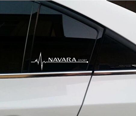 Navara Yan Cam Sticker Oto Kapı Çıkartma Tuning oto 20 cm x 7 cm yazı 313