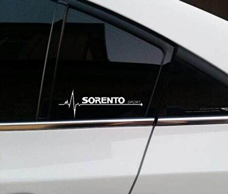 Sorento Yan Cam Sticker Oto Kapı Çıkartma Tuning oto 20 cm x 7 cm yazı 254