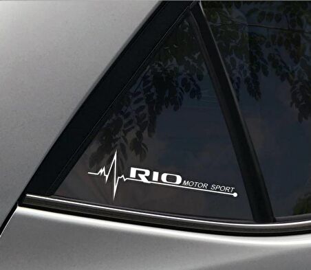 Rio Yan Cam Sticker Oto Kapı Çıkartma Tuning oto 20 cm x 7 cm yazı 250