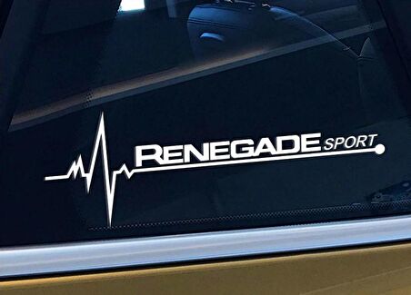 Renegade Yan Cam Sticker Oto Kapı Çıkartma Tuning oto 20 cm x 7 cm yazı 239