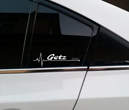 Getz Yan Cam Sticker Oto Kapı Çıkartma Tuning oto 20 cm x 7 cm yazı 210