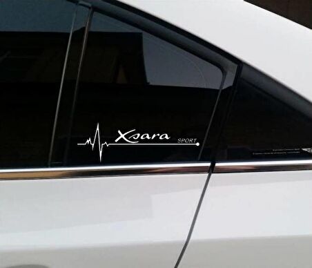 Xsara Yan Cam Sticker Oto Kapı Çıkartma Tuning oto 20 cm x 7 cm yazı 83