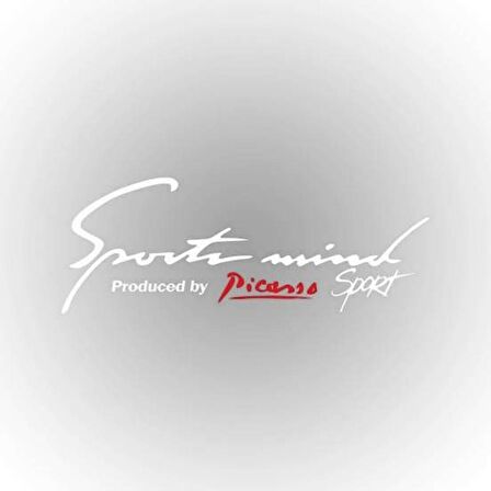 Picasso Sports Mind Oto Sticker 30 cm x 11 cm Beyaz yazı 76