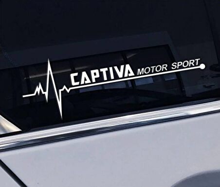 Captiva Yan Cam Sticker Oto Kapı Çıkartma Tuning oto 20 cm x 7 cm yazı 49