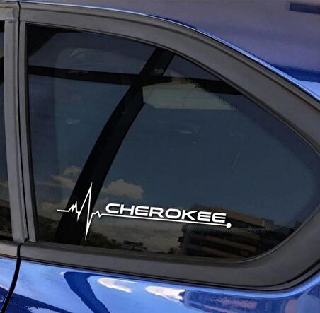 Cherokee Yan Cam Sticker Oto Kapı Çıkartma Tuning oto 20 cm x 7 cm yazı 44