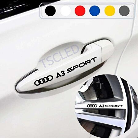 Audı A3 için Kapı Kolu ve Jant Sticker yazı 21