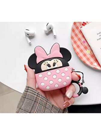 Minnie Mouse 2 Temalı AirPods 1. Ve 2. Nesil Kılıf Koruyucu