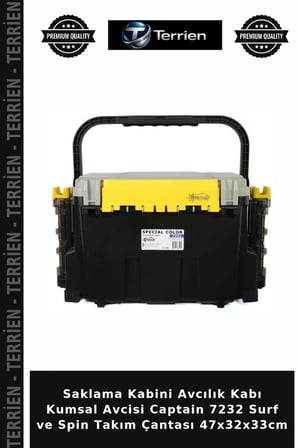 Saklama Kabini Avcılık Kabı Kumsal Avcisi Captain 7232 Surf ve Spin Takım Çantası 47x32x33cm Standart
