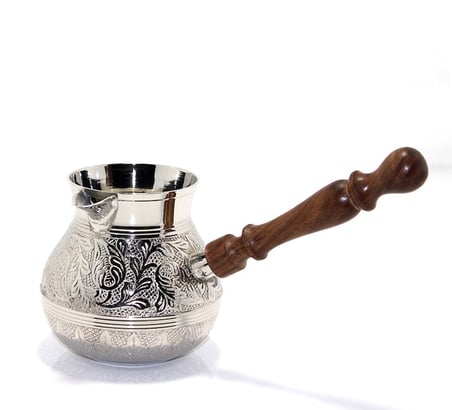 Premium Mutfak Gereci Sunum Parçası Kahve Demleme Pirinç Cezve 5'' İnc