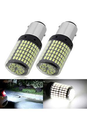 93 Tek Duy P21W Led BA15S 144 Ledli Ultra Güçlü Beyaz Işık (2 Adet)