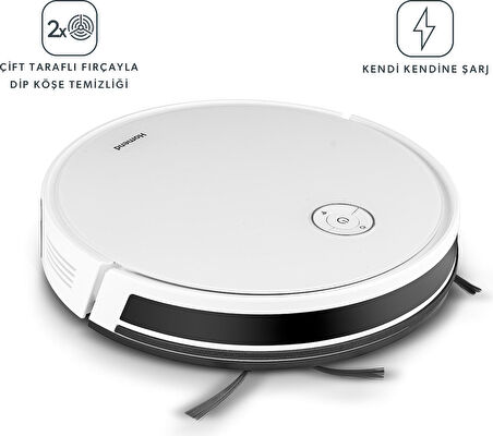 Homend Alex 1288H Moplu ve Akıllı Robot Süpürge Gyroscope Beyaz