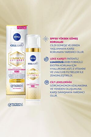 NIVEA Luminous630 Thiamidol Etkili Leke Karşıtı Gündüz Yüz Bakım Kremi 40ml ve Çatlak Karşıtı Vücut Bakım Yağ Serumu 100 ml