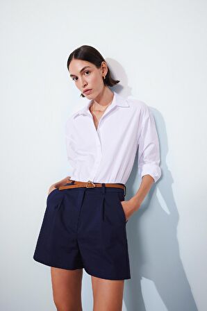 DeFacto Oversize Fit Poplin Uzun Kollu Gömlek T8735AZ24AUWT83