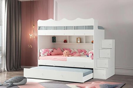 Bulut Yavrulu Ranza Beyaz Çelik Destekli %100 MDF