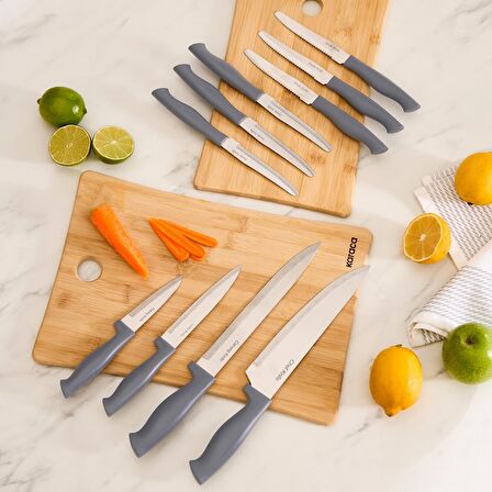 Apricot Strong 10 Parça Bıçak Seti Gri