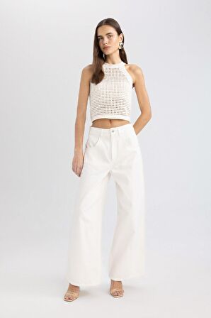 DeFacto Crop Halter Yaka Ajur Triko Atlet C4589AX24SMER105