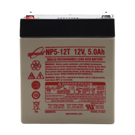 ENERSYS GENESİS NP5-12T 12V 5AH BAKIMSIZ KURU TİP AGM VRLA AKÜ