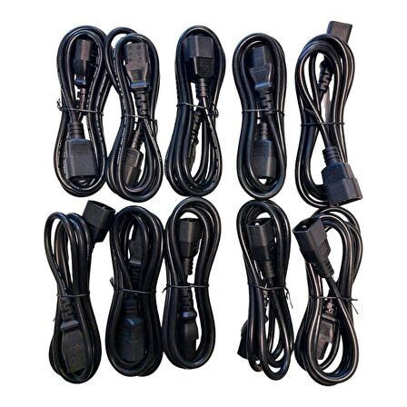 C13-C14 GÜÇ KABLOSU 1,5 MT 3X0,75mm (POWER CORD) 10LU PAKET