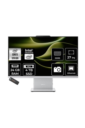 Ideacentre 27IRH9 i5 13420H 24GB RAM 4TB SSD 27" FHD FreeDOS F0HM0046TRP315 All In One Bilgisayar + Per4 USB