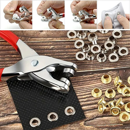 By Nevser® 200 adet Paslanmaz Çelik Çıtçıt ve Pense Seti Metal Çıt Çıt Makinesi