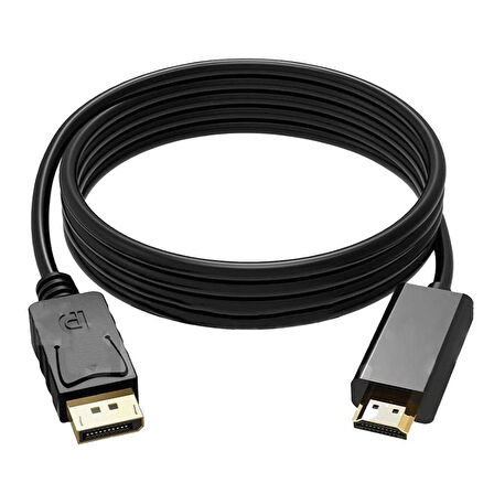 STC-893 Displayport To Hdmi Kablo Dönüştürücü - 1.8M - Altın Uçlu