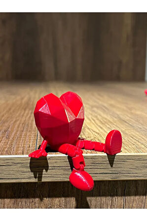 Geometrik Mini Ayaklı Kalp - Doğum Günü, Sevgililer Günü Için Masaüstü Hediyelik