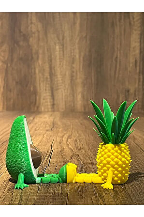 Ananas - Avakado Ayaklı Mini Çift