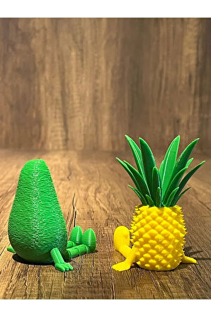 Ananas - Avakado Ayaklı Mini Çift