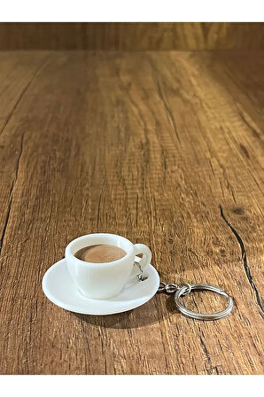 Kahve Fincanı Anahtarlık - Dekoratif Mini Fincan Modeli (2 Adet)