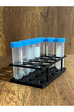 50ml Falkon Minimal Deney Tüpü Standı (5*3) (Tüpler görsel amaçlıdır)