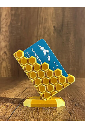 Modern Altıgen Kartvizitlik - Gold