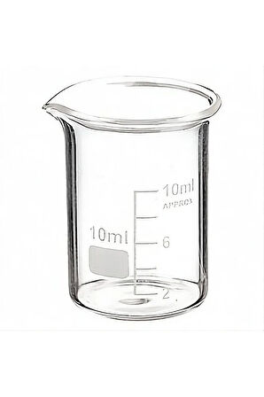 Cam Beher – Isıya Dayanıklı Borosilikat Cam – 10 ml
