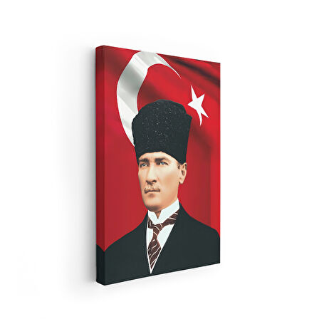 Tarihi Siyah Beyaz Özel Çekim Atatürk Kanvas Tablo
