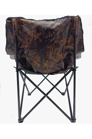 Gray Wolf Comfort Çift Bardaklı Kamp Sandalyesi Orman Desenli Siyah