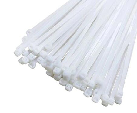 KSN Kablo Bağı Plastik Kelepçe Beyaz 4.8x200mm  -  100 Adet 