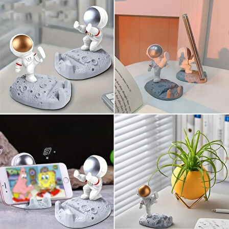 CELİK AVM® Mini Astronot Model Telefon ve Tablet Tutucu Standı