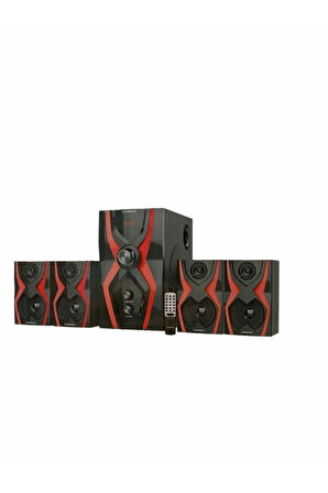 Carboon Serisi Bluetoothlu 4+1 Dijital Ekran Radyolu Usb Tf Destekli Ses Sistemi 52 Watt