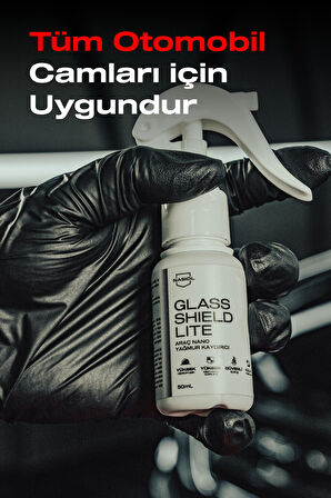 GlasShield Lite Araç Nano Yağmur Kaydırıcı Ve Su İtici Sprey-50 Ml-1 Yıl Etkili-Cam Koruma