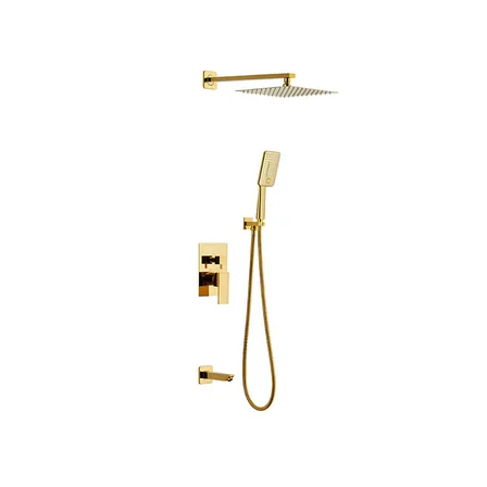 Newarc Aqua Altın Ankastre Banyo Bataryası Set 941111SG
