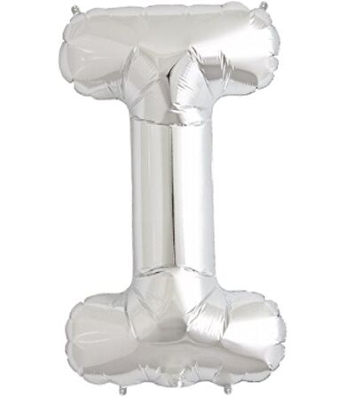 FOLYO BALON HARF I GÜMÜŞ 34'' (86CM)