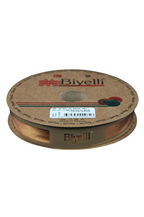 Biye Saten Katlı 062 Açık Hardal 2 cm 25 Metre %100 Polyester