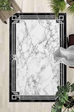 Kaymaz Taban Yıkanabilir Halı – Mutfak, Salon, Yatak Odası için Modern Dijital Baskı Halı (SLNHALI_1