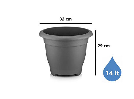 Omnipazar SO-VHS5 Dekoratif Vaha Saksı İç ve Dış Mekan 14 Litre No 5