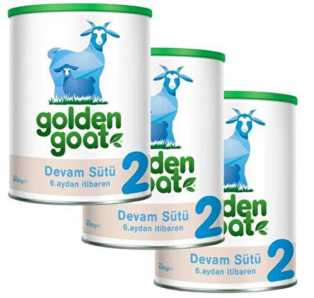 Golden Goat 2 Keçi Sütü Bazlı Bebek Sütü 400 gr 3'lü Paket