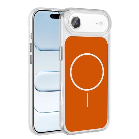 Apple iPhone 17 Air Kılıf M-Safe Şarj Özellikli Metal Buton Tasarımlı Redclick İkonik Sert Silikon Kapak