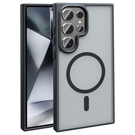 Galaxy S25 Ultra Kılıf Magsafe Şarj Özellikli Mat Arka Yüzey Redclick Sio Kapak