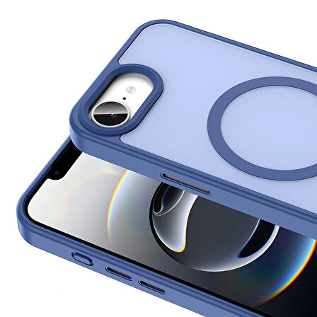 Apple iPhone 16E Kılıf Magsafe Şarj Özellikli Mat Arka Yüzey Redclick Sio Kapak