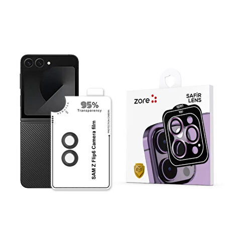 Galaxy Z Flip 6 Redclick CL-11 Safir Parmak İzi Bırakmayan Anti-Reflective Kamera Lens Koruyucu